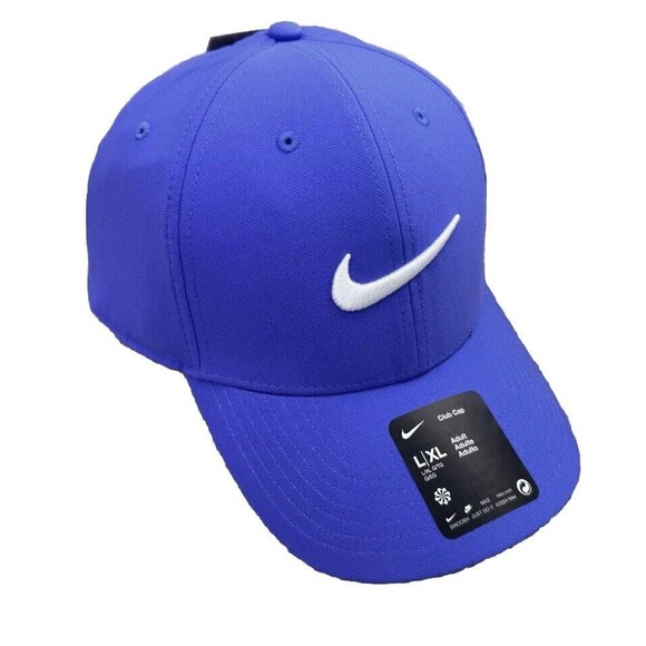 Nike Golf Club Hat Dri Fit Purple/White‎ Swoosh Unisex Flex L/XL Structured Cap - Picture 4 of 14